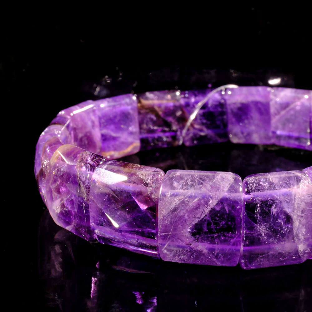 Amethyst Gemstone Faceted Bracelet 2 Amethyst Gemstone Faceted Bracelet 2