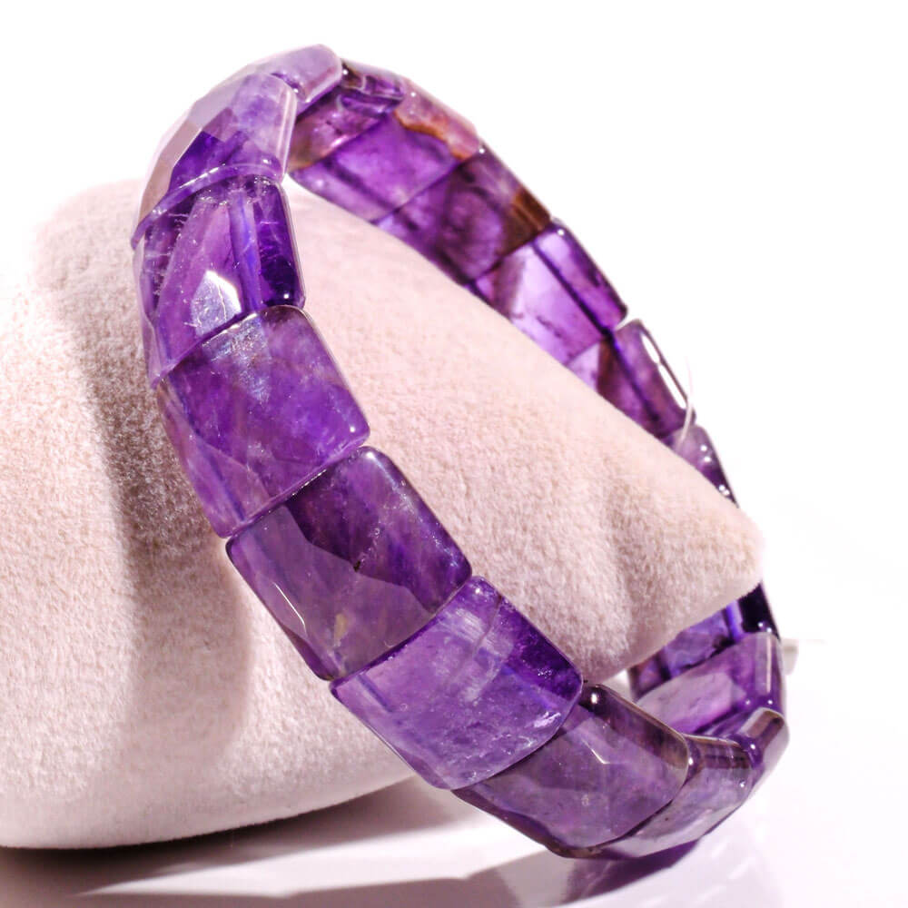 Amethyst Gemstone Faceted Bracelet 4 Amethyst Gemstone Faceted Bracelet 4