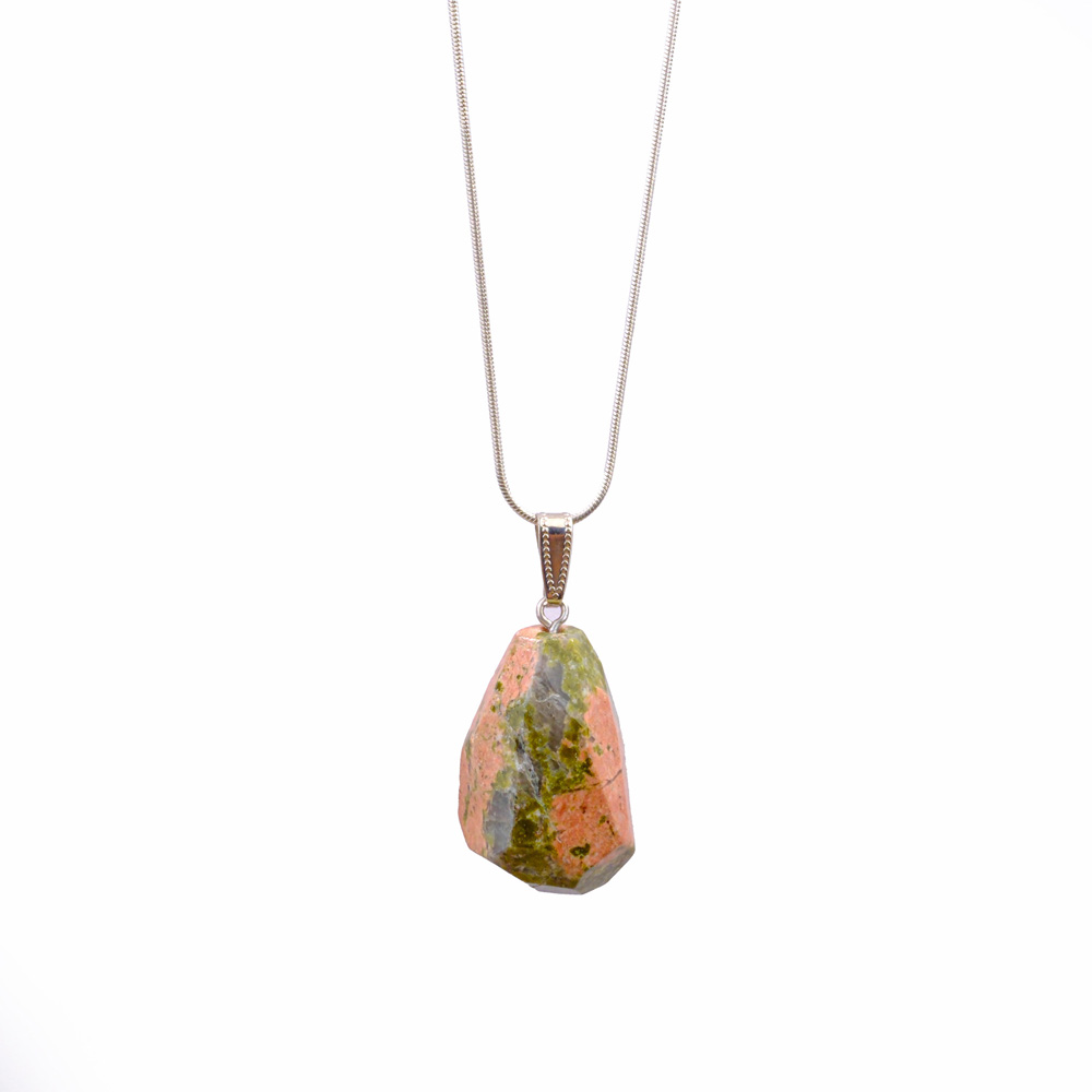Calcite Gemstone Metal Necklace 196