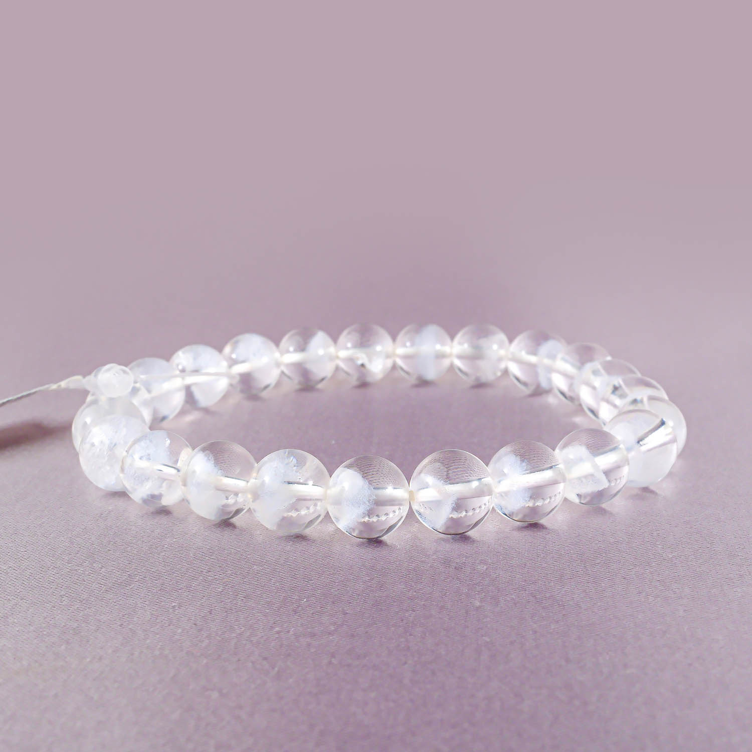 Selenite Natural Stone Faceted Bracelet 197 Selenite Natural Stone Faceted Bracelet 197