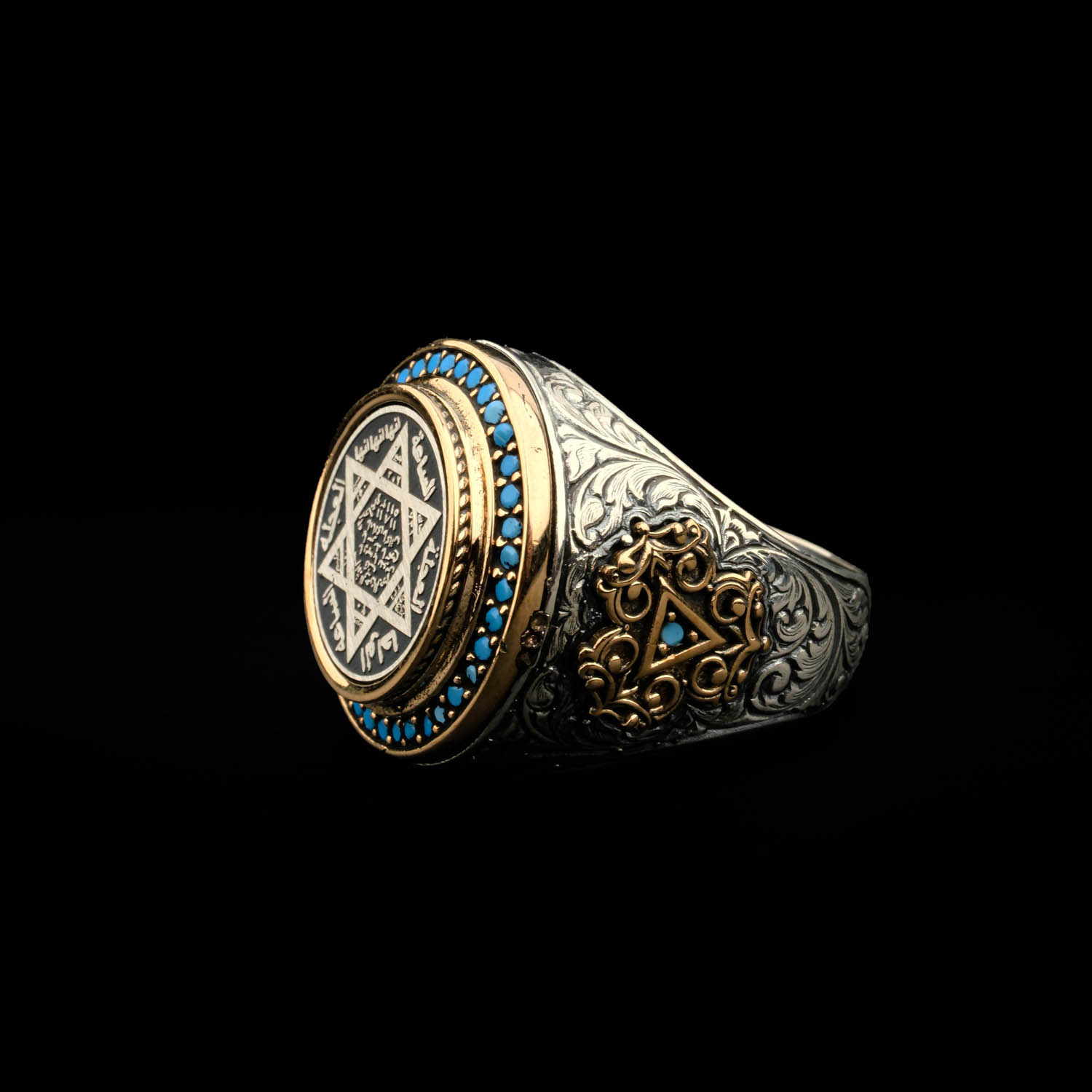 close-up-seal-of-solomon-inscribed-turquoise-natural-stone-silver-mens-ring-enhancing-spiritual-connection-and-protection-your-gemstone.jpg High-quality Seal of Solomon Inscribed Turquoise Natural Stone Silver Men's Ring, ideal for enhancing communication and spiritual growth, making it a powerful tool for personal and spiritual empowerment.