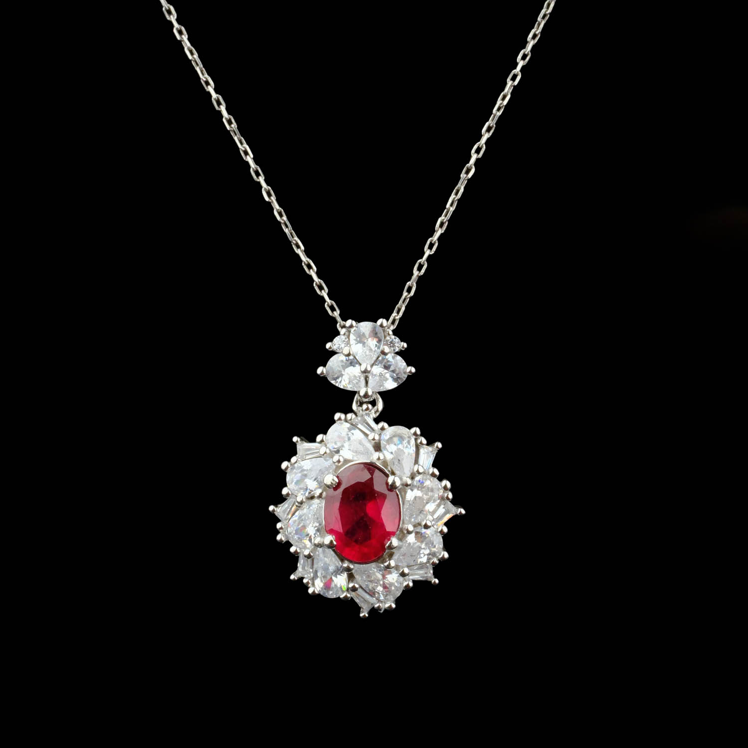 internationally-certified-ruby-natural-stone-silver-womens-necklace-1.91ct-luxury-jewelry-display-your-gemstone.jpg Internationally Certified Ruby Natural Stone Silver Women's Necklace (1.91ct) displayed with a rose background, symbolizing its connection to love and emotional healing.