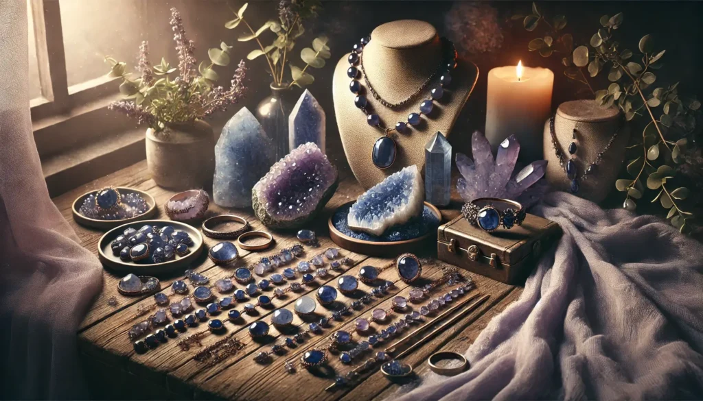 Iolite helps foster intuition, clarity, and self-discovery. This vivid blue gemstone aligns with the third eye and throat chakras, encouraging insight, creativity, and confidence in communication. Highly regarded in astrology, Iolite is particularly supportive of Libra and Sagittarius signs, promoting spiritual growth and balanced self-expression.