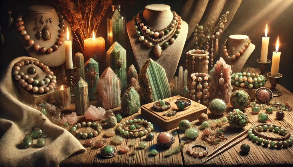 Unakite blends pink feldspar and green epidote, offering emotional healing, balance, and spiritual growth. This natural Unakite gemstone aligns with the heart chakra, promoting empathy, self-love, and harmony. Valued in astrology, Unakite is especially supportive for Scorpio and Taurus signs, nurturing deep emotional connections and personal transformation.