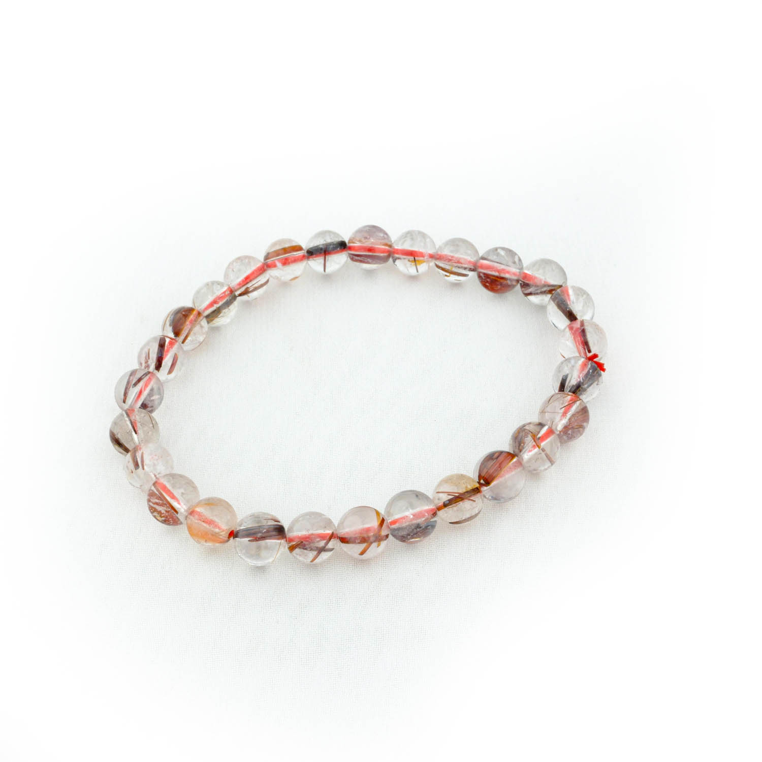 bracelet-quartz-rutile-rouge-5a-10mm Bracelet en quartz rutile rouge 5A+ avec perles de 9-10mm sur fond blanc