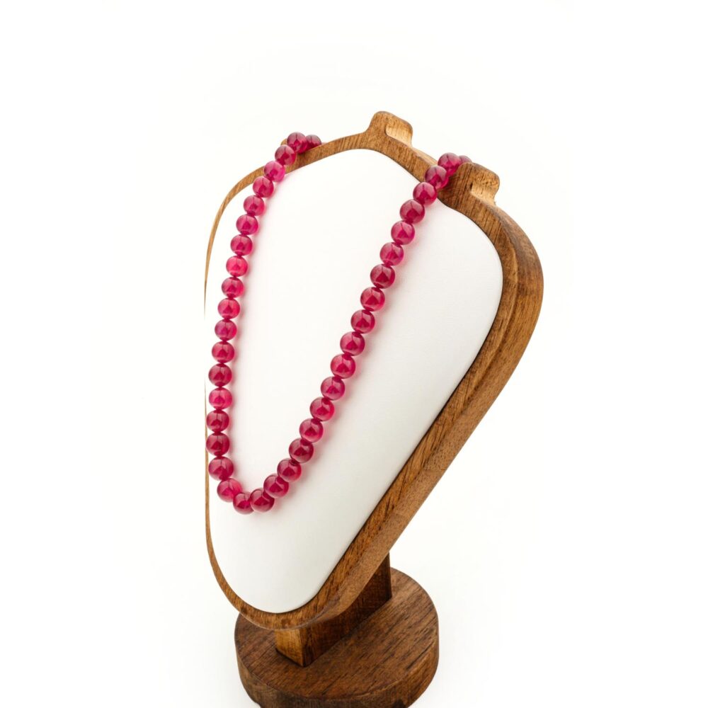 Collar de rubí natural 7A+ VIP con cuentas graduadas de 4.5-9.5mm