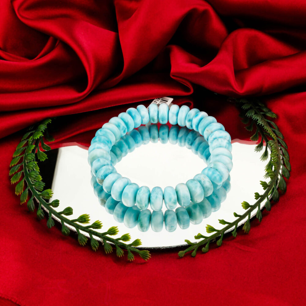 6A品質ラリマー宝石ブレスレット（11-12mm） - あなたの宝石