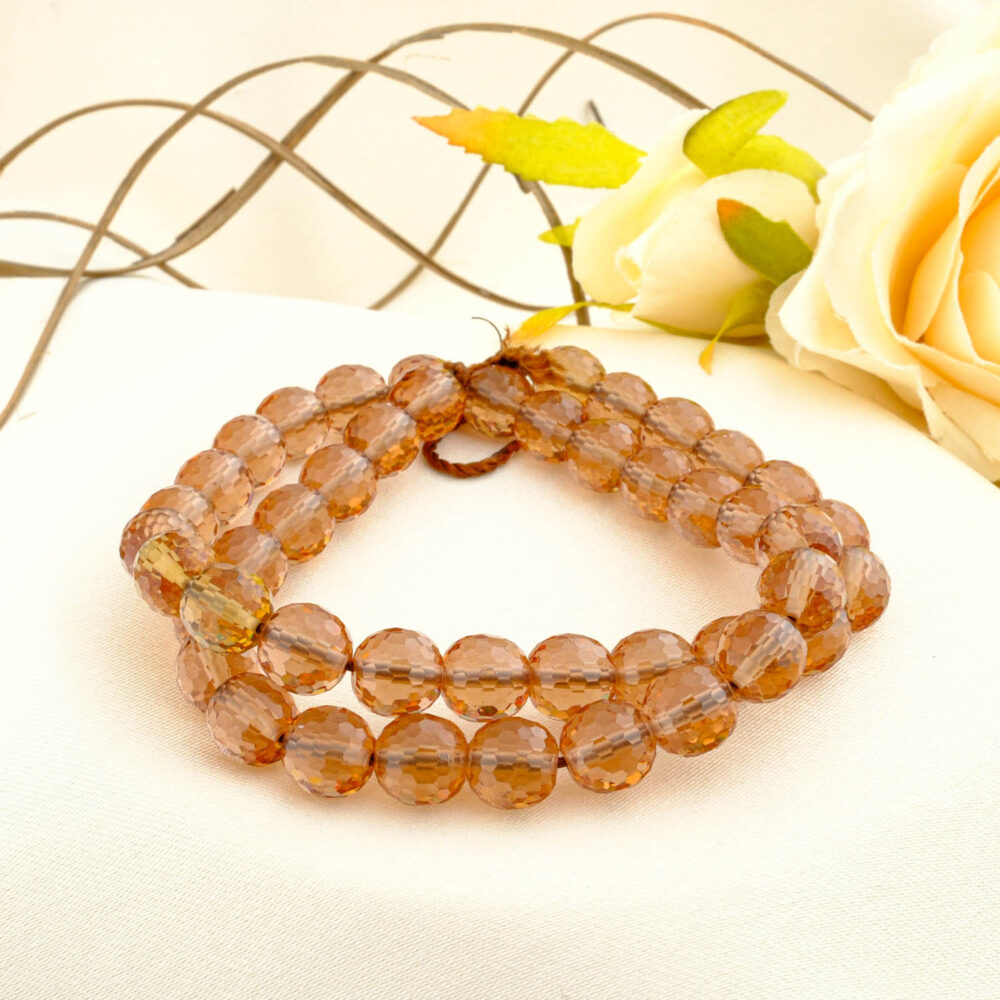 Strand of 6mm natural faceted round zultanite gemstone beads for jewelry making